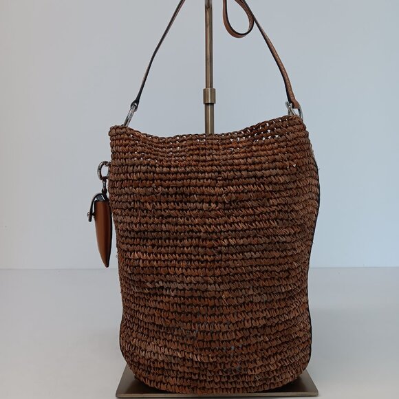 Proenza Schouler White Label Raffia Spring Bucket Bag - Honey - Picture 4 of 16